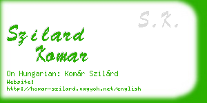 szilard komar business card