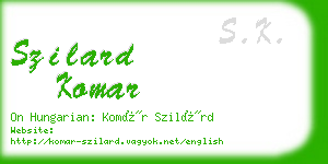 szilard komar business card